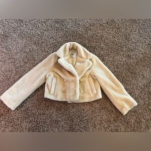 Abercrombie Faux Fur Cream Jacket